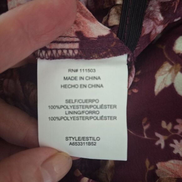 AUW Womens Jumpsuit Wide Leg Floral Country Boho Fairy Sweetheart Neck Medium - Picture 11 of 14